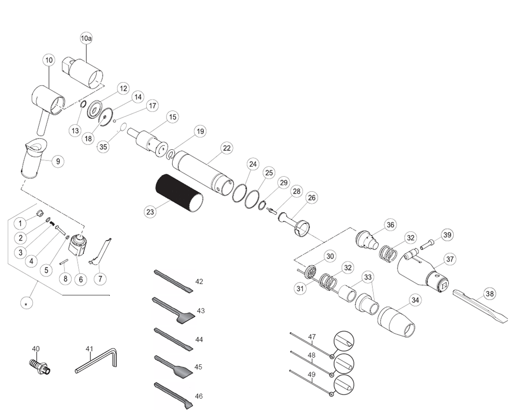 Figure 0 Diagram and Parts List for B16MV  Chicago Pneumatic Scaler